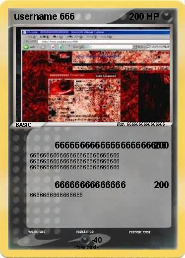 Pokemon username 666