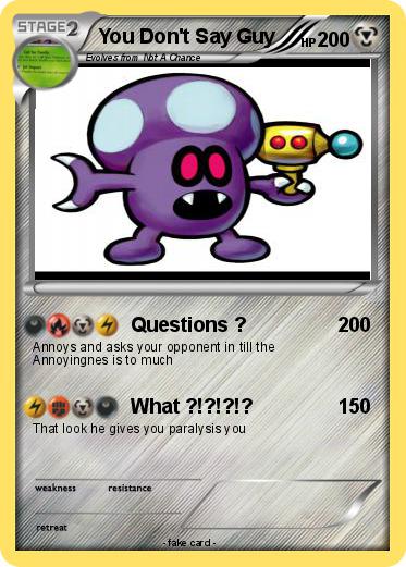 Pokemon You Don't Say Guy