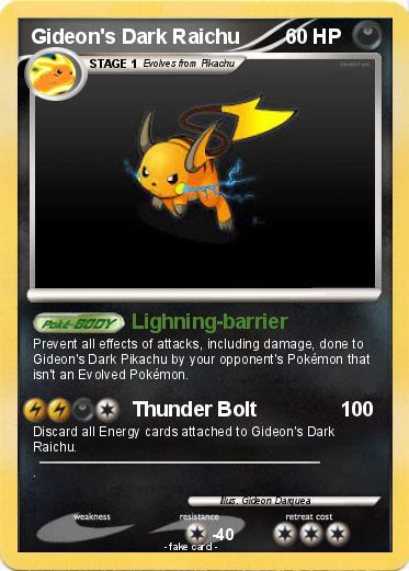 Pokemon Gideon's Dark Raichu