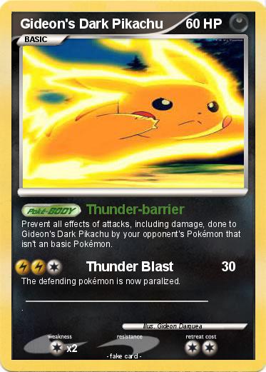 Pokemon Gideon's Dark Pikachu