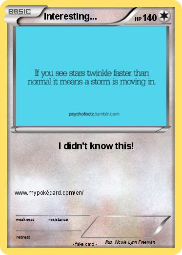Pokemon Interesting...