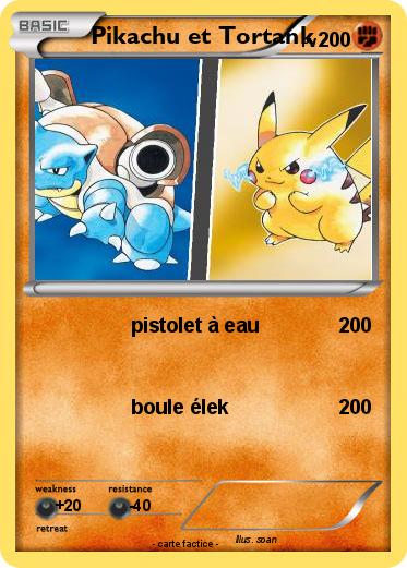 Pokemon Pikachu et Tortank