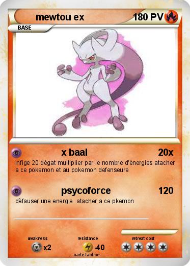 Pokemon mewtou ex