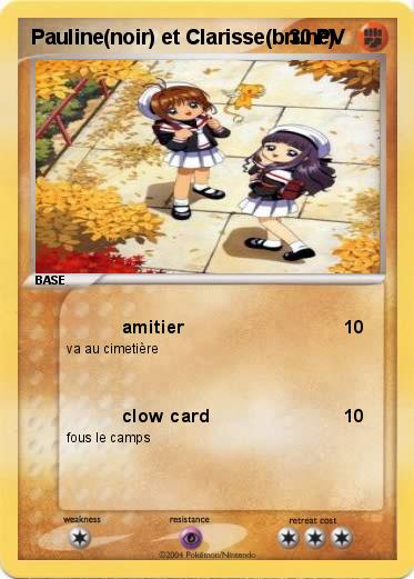 Pokemon Pauline(noir) et Clarisse(brune)