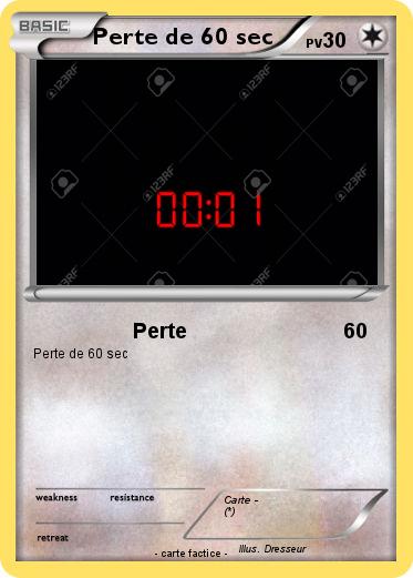 Pokemon Perte de 60 sec