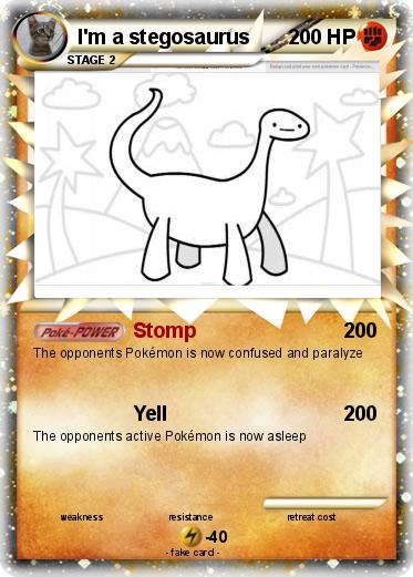 Pokemon I'm a stegosaurus