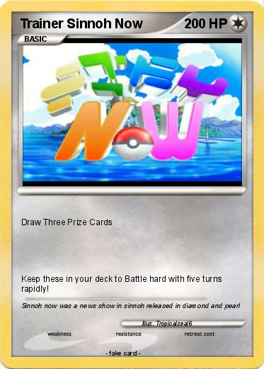 Pokemon Trainer Sinnoh Now