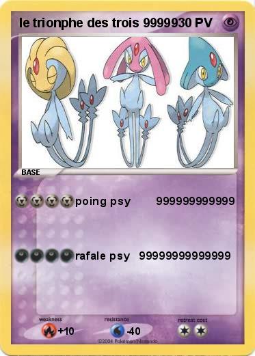 Pokemon le trionphe des trois 99999