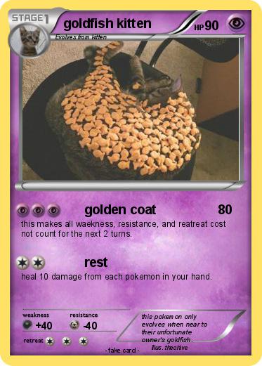 Pokemon goldfish kitten