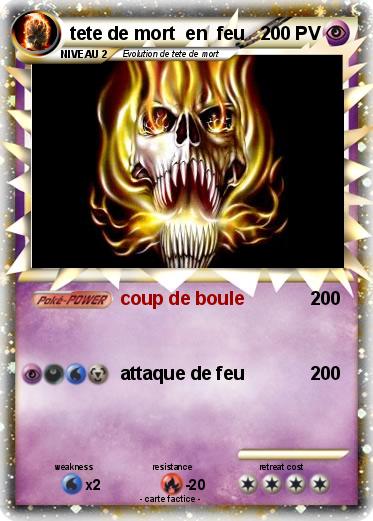 Pokemon tete de mort  en  feu