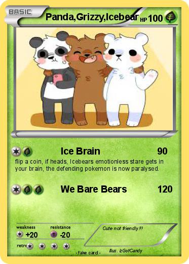 Pokemon Panda,Grizzy,Icebear