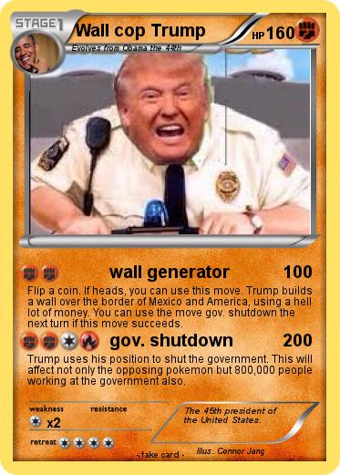 Pokemon Wall cop Trump