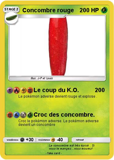 Pokemon Concombre rouge