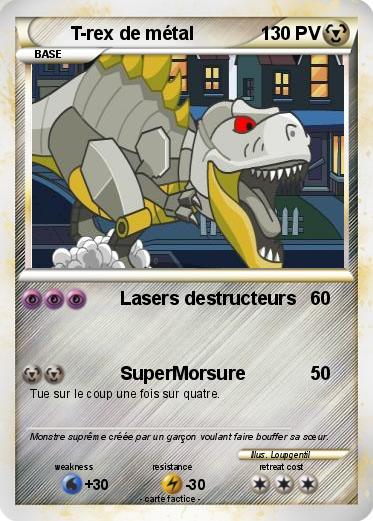 Pokemon T-rex de métal