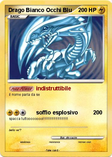 Pokemon Drago Bianco Occhi Blu