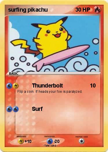 Pokemon surfing pikachu