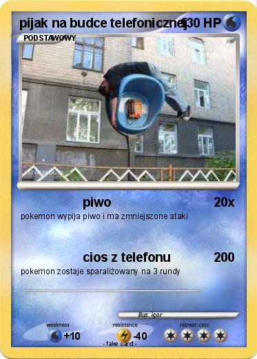Pokemon pijak na budce telefonicznej