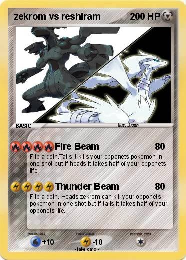 Pokemon zekrom vs reshiram