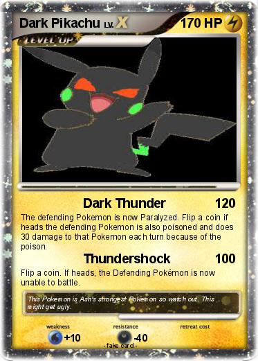 Pokemon Dark Pikachu