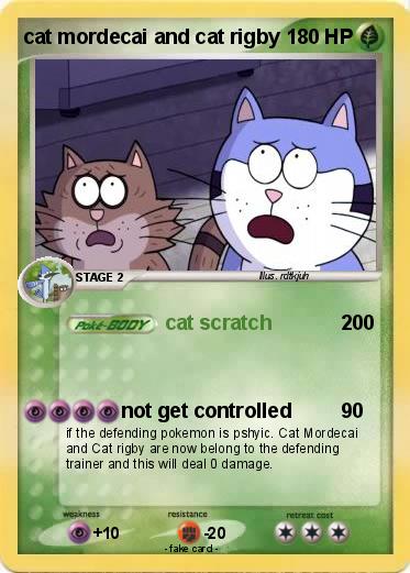 Pokemon cat mordecai and cat rigby