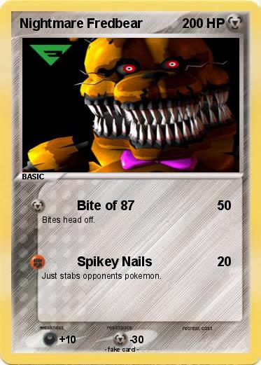 Pokemon Nightmare Fredbear
