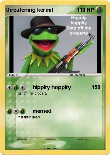 Pokemon threatening kermit