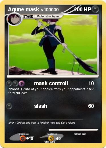 Pokemon Aqune mask