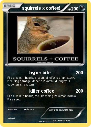Pokemon squirrels x coffee!