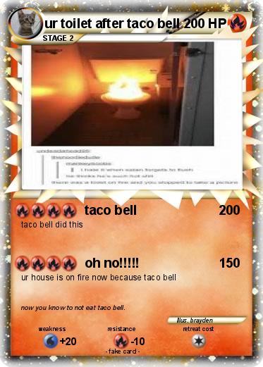 Pokemon ur toilet after taco bell
