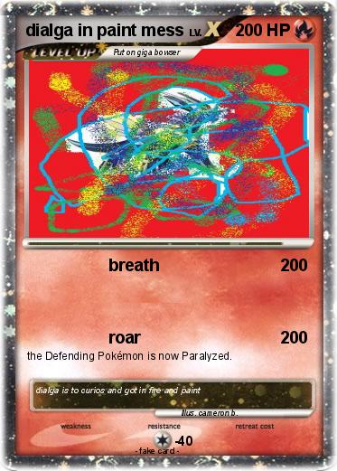 Pokemon dialga in paint mess