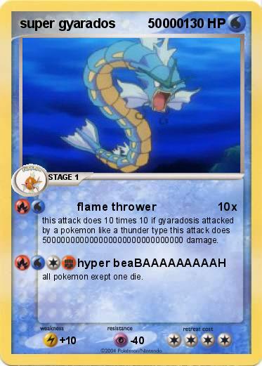 Pokemon super gyarados         50000 