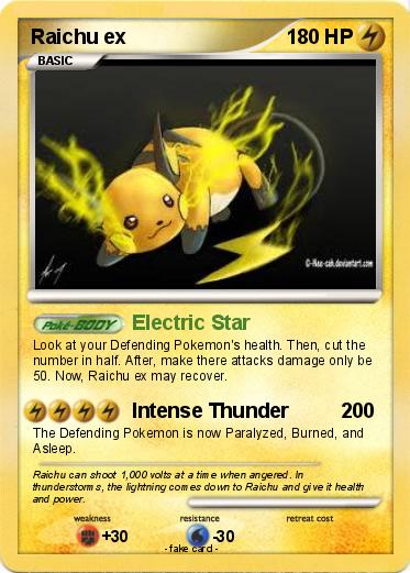 Pokemon Raichu ex