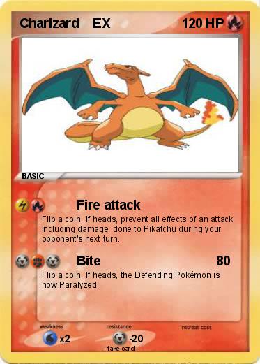 Pokemon Charizard    EX