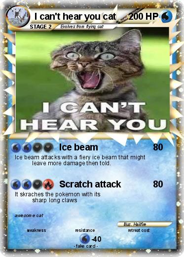 Pokemon I can't hear you cat