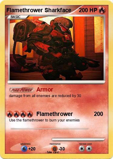 Pokemon Flamethrower Sharkface
