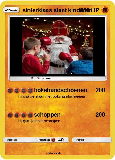 Pokemon sinterklaas slaat kinderen