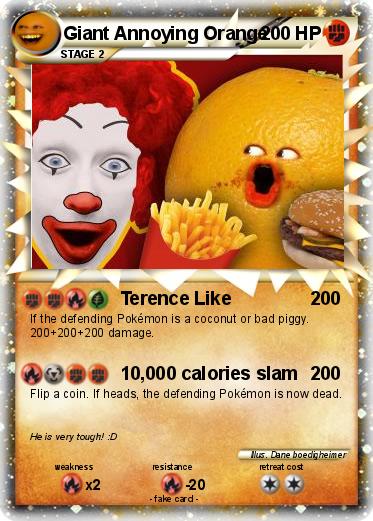 Pokemon Giant Annoying Orange