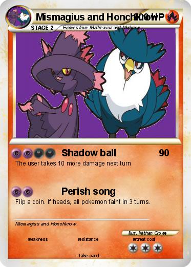Pokemon Mismagius and Honchkrow