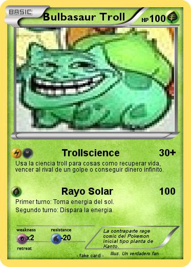 Pokemon Bulbasaur Troll