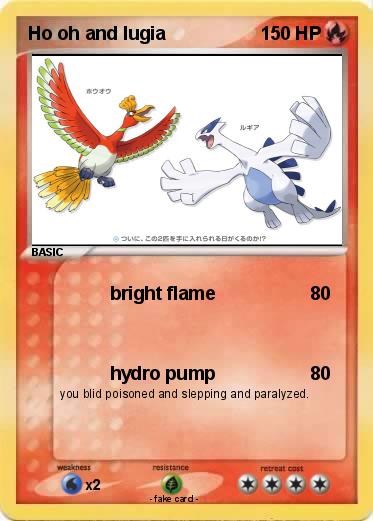 Pokemon Ho oh and lugia