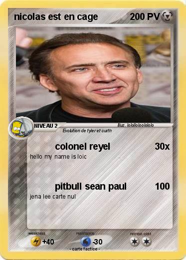 Pokemon nicolas est en cage