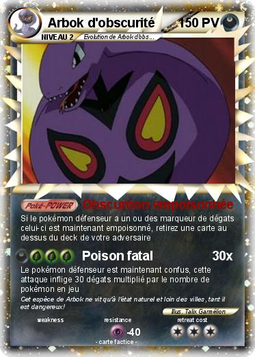 Pokemon Arbok d'obscurité
