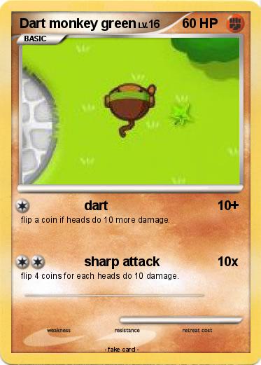 Pokemon Dart monkey green