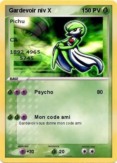 Pokemon Gardevoir niv X