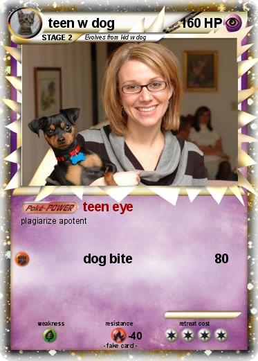 Pokemon teen w dog