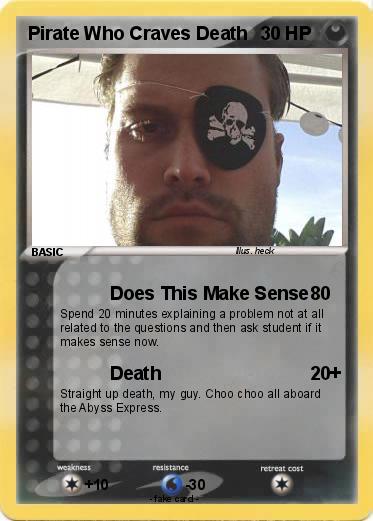 Pokemon Pirate Who Craves Death