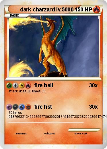 Pokemon dark charzard lv.5000