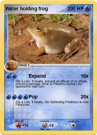 Pokemon Water holding frog