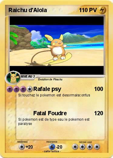 Pokemon Raichu d'Alola