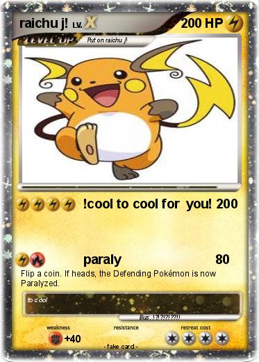 Pokemon raichu j!